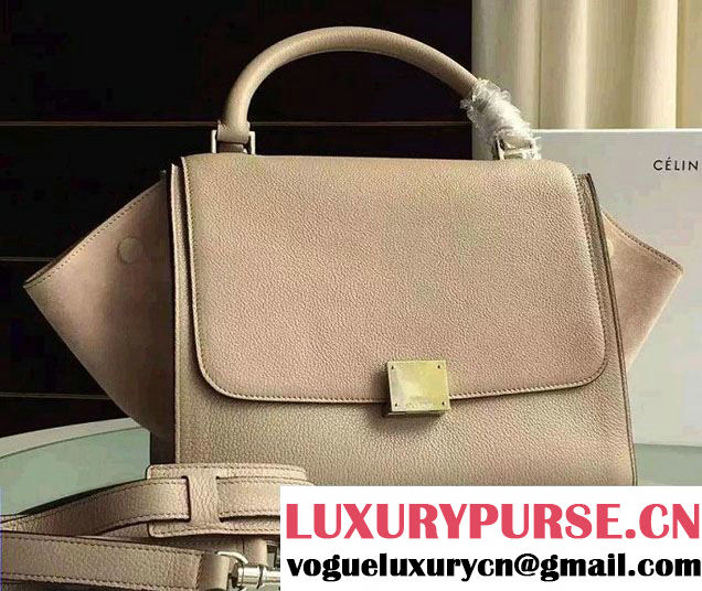 Celine Trapeze Small/Medium Tote Bag in Original Grained Leather Camel