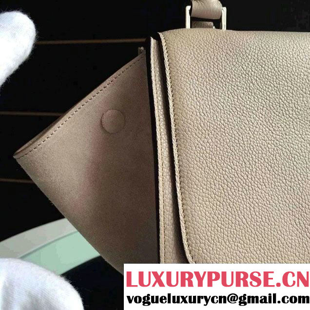 Celine Trapeze Small/Medium Tote Bag in Original Grained Leather Camel