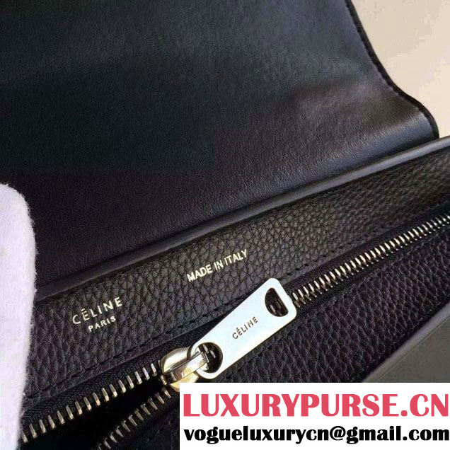 Celine Trapeze Small/Medium Tote Bag in Original Grained Leather Black