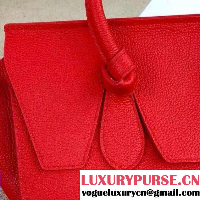 Celine Tie Tote Mini Bag in Clemence Leather Red 2015