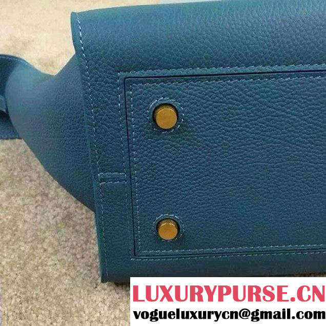 Celine Tie Tote Mini Bag in Clemence Leather Cerulean 2015