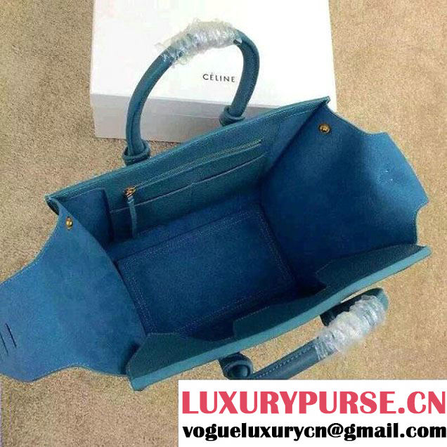 Celine Tie Tote Mini Bag in Clemence Leather Cerulean 2015