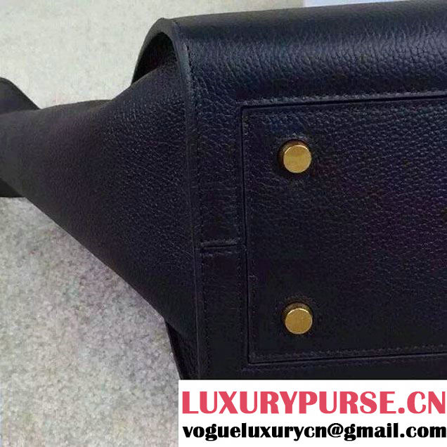 Celine Tie Tote Mini Bag in Clemence Leather Black 2015