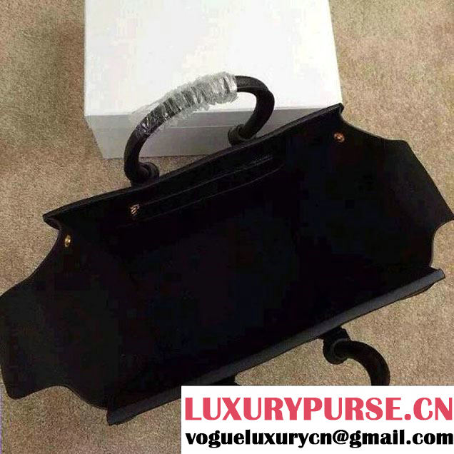 Celine Tie Tote Mini Bag in Clemence Leather Black 2015