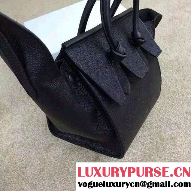 Celine Tie Tote Mini Bag in Clemence Leather Black 2015