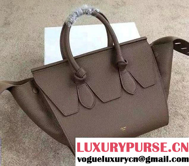 Celine Tie Tote Mini Bag in Clemence Leather Taupe 2015