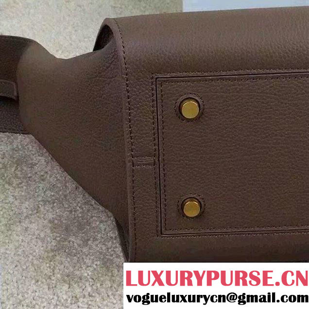 Celine Tie Tote Mini Bag in Clemence Leather Taupe 2015