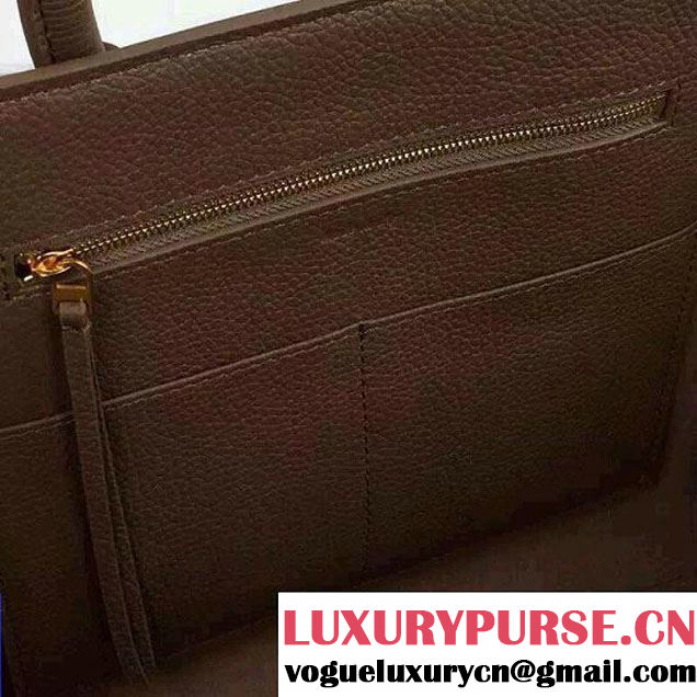 Celine Tie Tote Mini Bag in Clemence Leather Taupe 2015