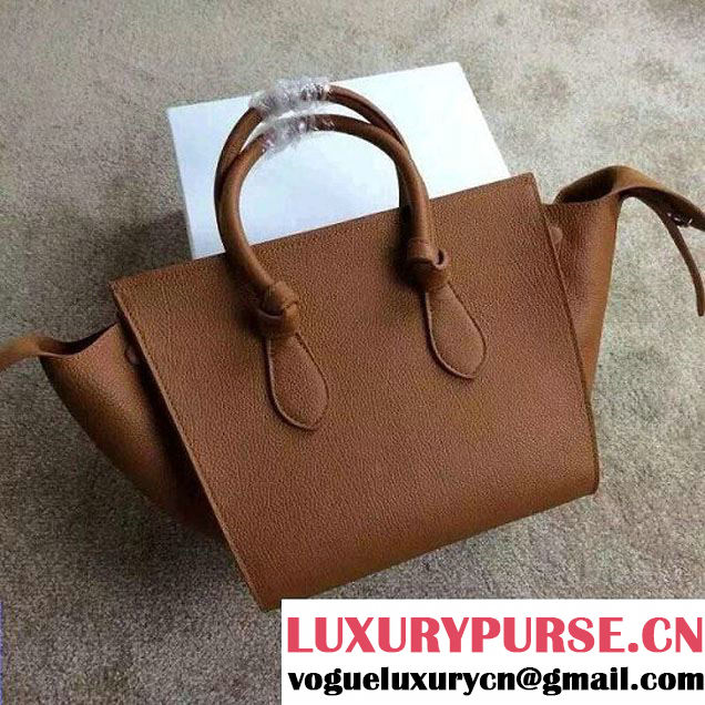 Celine Tie Tote Mini Bag in Clemence Leather Khaki 2015