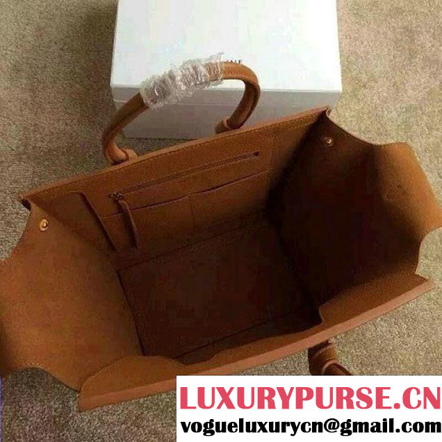 Celine Tie Tote Mini Bag in Clemence Leather Khaki 2015