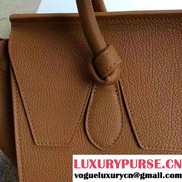 Celine Tie Tote Mini Bag in Clemence Leather Khaki 2015