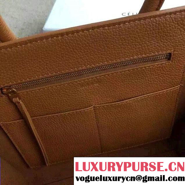 Celine Tie Tote Mini Bag in Clemence Leather Khaki 2015