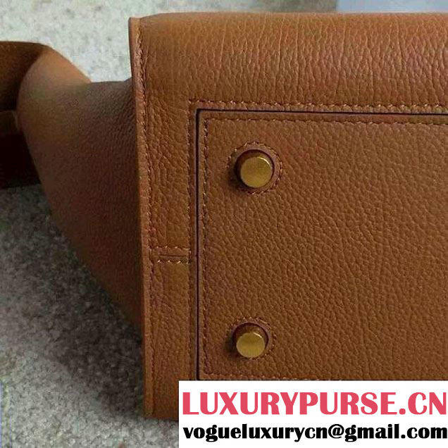 Celine Tie Tote Mini Bag in Clemence Leather Khaki 2015