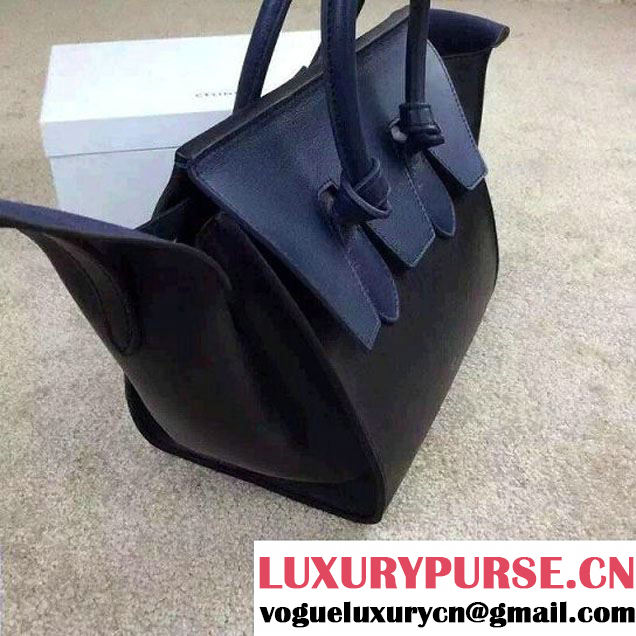 Celine Tie Tote Mini Bag in Calfskin Leather Black 2015