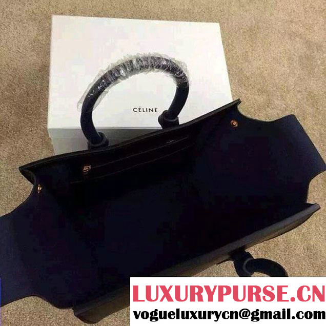 Celine Tie Tote Mini Bag in Calfskin Leather Black 2015