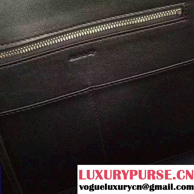 Celine Tie Tote Mini Bag in Calfskin Leather Black 2015