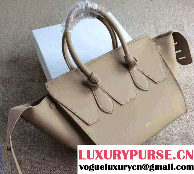 Celine Tie Tote Mini Bag in Calfskin Leather Beige 2015