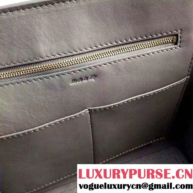 Celine Tie Tote Mini Bag in Calfskin Leather Gray 2015