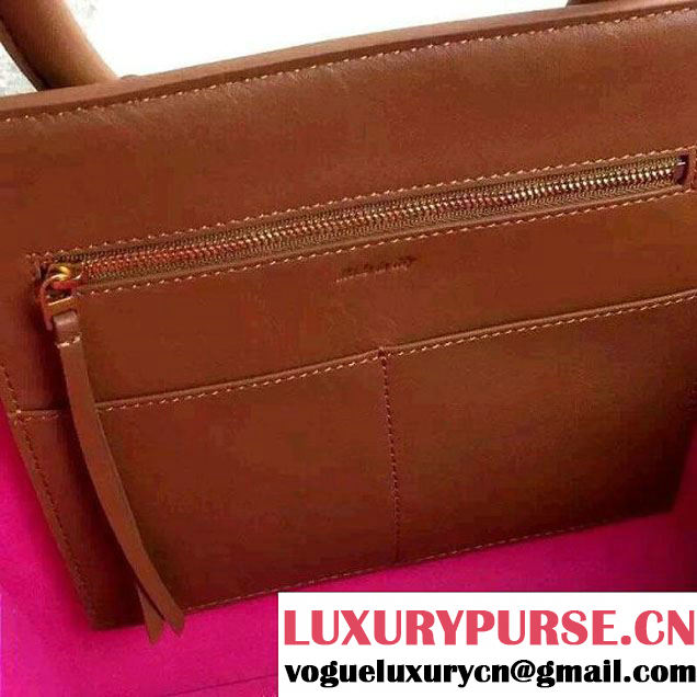 Celine Tie Tote Mini Bag in Calfskin Leather Brown 2015