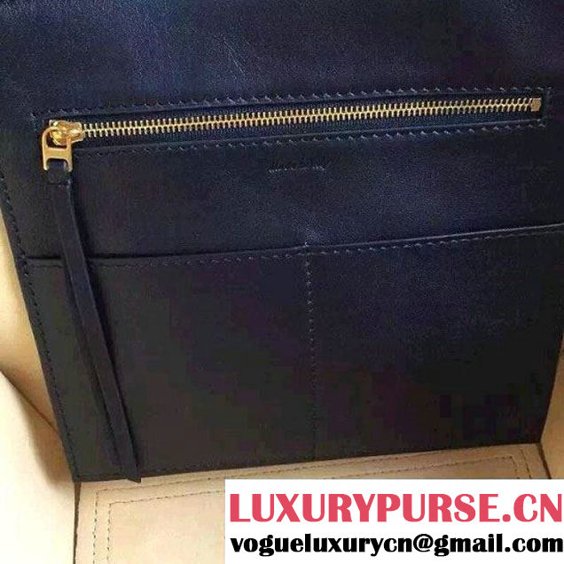 Celine Tie Tote Mini Bag in Calfskin Leather Black 2015