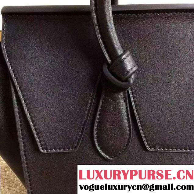 Celine Tie Tote Mini Bag in Calfskin Leather Black 2015