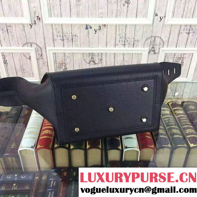 Celine Tie Tote Small Bag in Grained/Calfskin Leather Black 2015