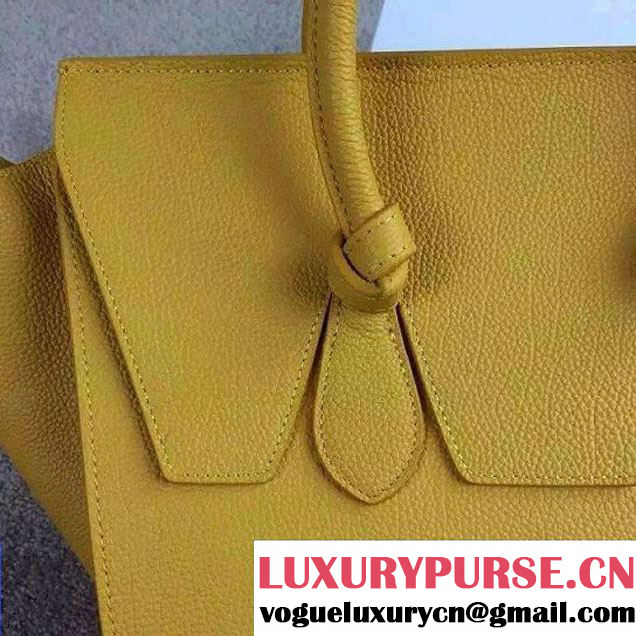 Celine Tie Tote Small Bag in Clemence Leather Yellow 2015