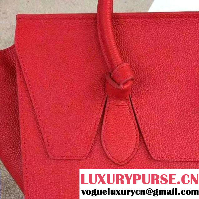 Celine Tie Tote Small Bag in Clemence Leather Red 2015