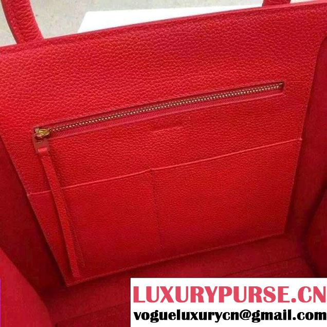 Celine Tie Tote Small Bag in Clemence Leather Red 2015