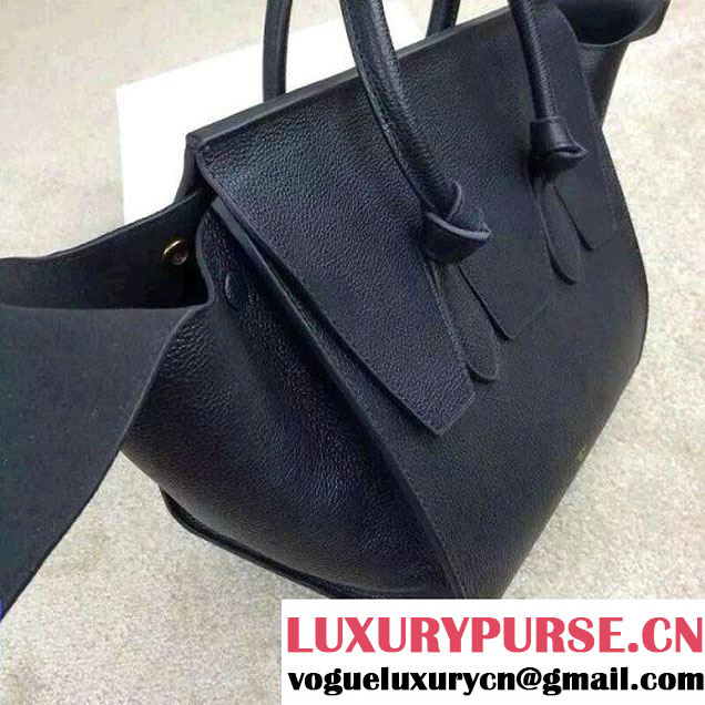 Celine Tie Tote Small Bag in Clemence Leather Black 2015