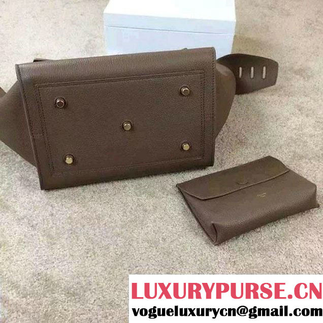Celine Tie Tote Small Bag in Clemence Leather Taupe 2015