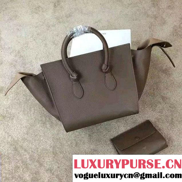 Celine Tie Tote Small Bag in Clemence Leather Taupe 2015