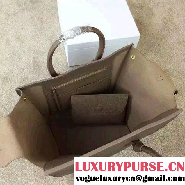 Celine Tie Tote Small Bag in Clemence Leather Taupe 2015