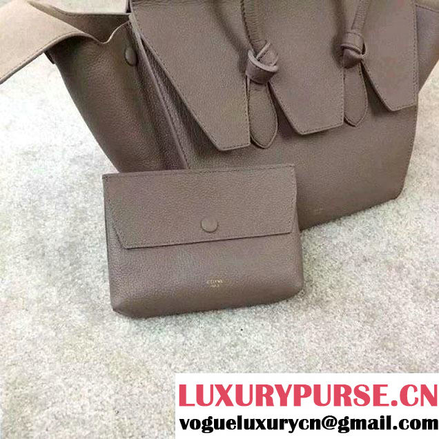Celine Tie Tote Small Bag in Clemence Leather Taupe 2015