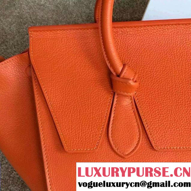 Celine Tie Tote Small Bag in Clemence Leather Orange 2015