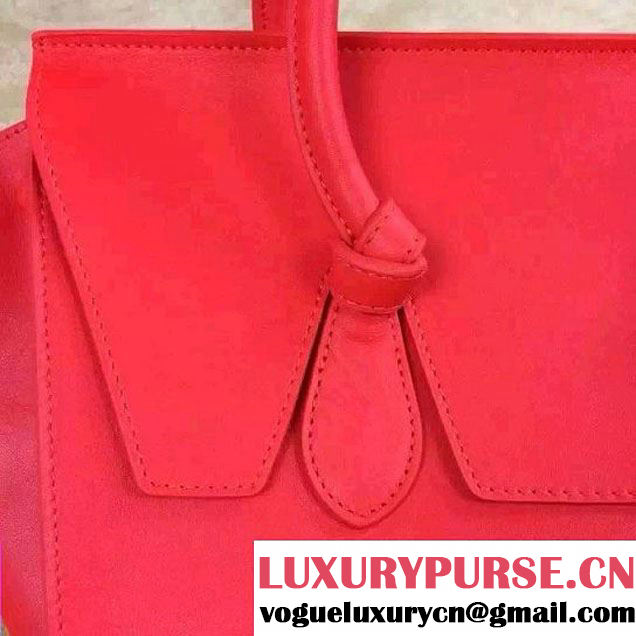Celine Tie Tote Small Bag in Calfskin Leather Red 2015