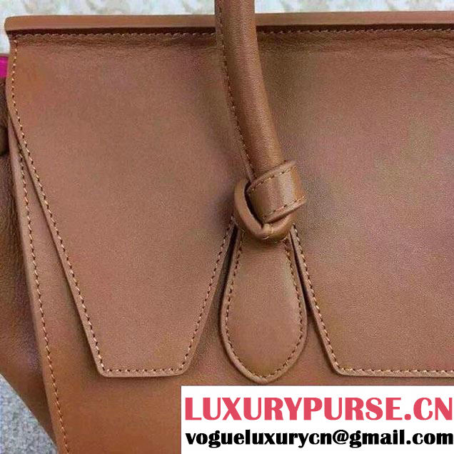 Celine Tie Tote Small Bag in Calfskin Leather Brown 2015
