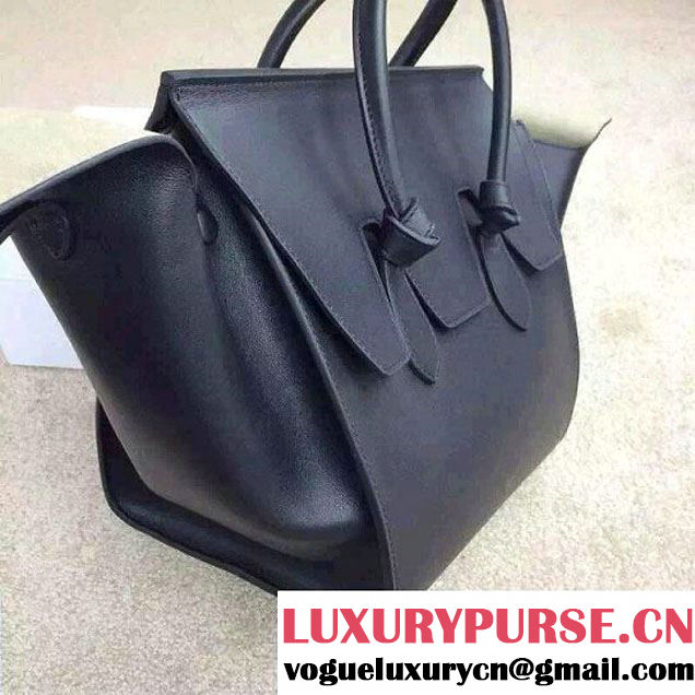 Celine Tie Tote Small Bag in Calfskin Leather Black 2015