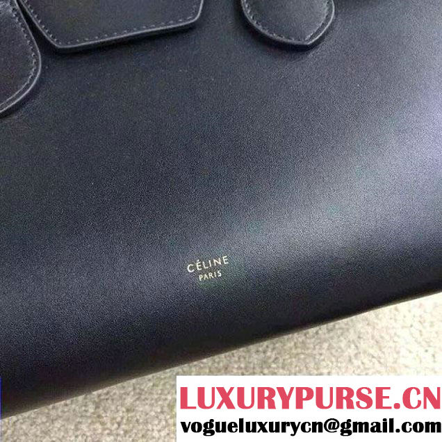 Celine Tie Tote Small Bag in Calfskin Leather Black 2015