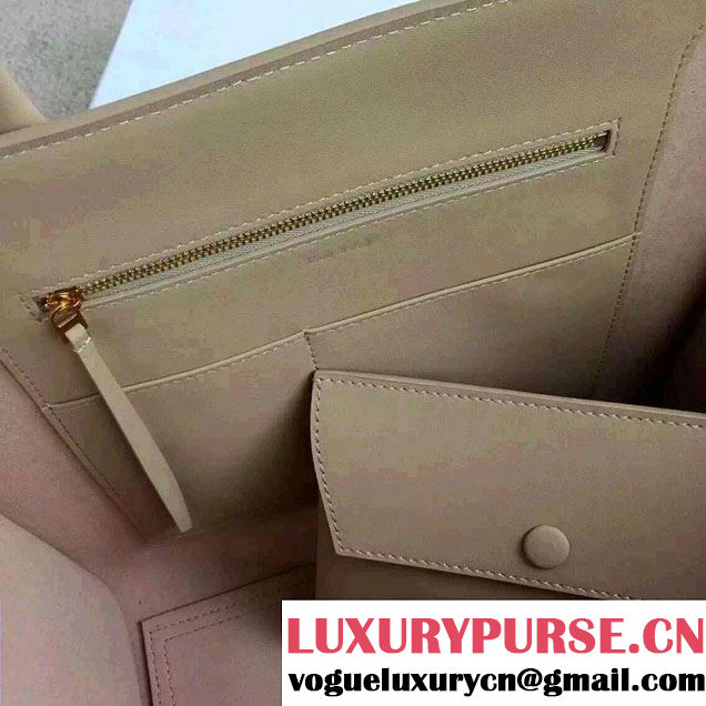 Celine Tie Tote Small Bag in Calfskin Leather Beige 2015