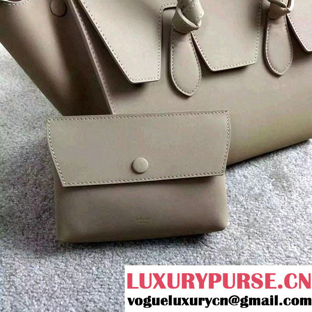 Celine Tie Tote Small Bag in Calfskin Leather Beige 2015