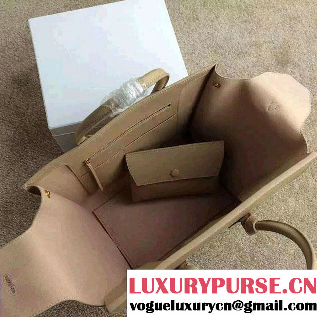 Celine Tie Tote Small Bag in Calfskin Leather Beige 2015