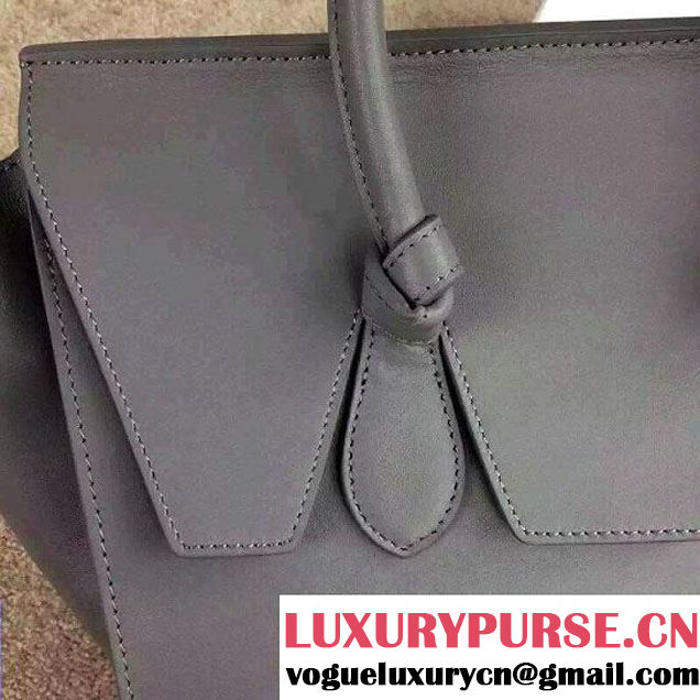 Celine Tie Tote Small Bag in Calfskin Leather Gray 2015
