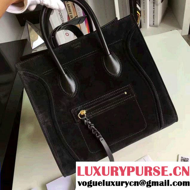 Celine Luggage Phantom Bag in Original Suede Leather 2017