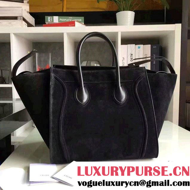 Celine Luggage Phantom Bag in Original Suede Leather 2017