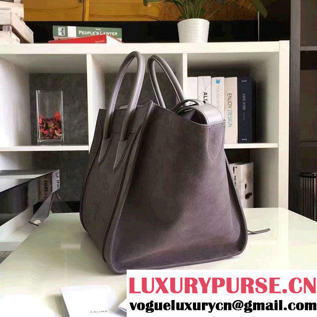 Celine Luggage Phantom Bag in Original Suede Leather 2017