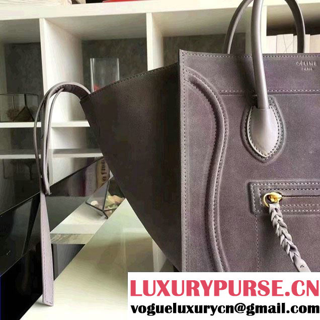 Celine Luggage Phantom Bag in Original Suede Leather 2017
