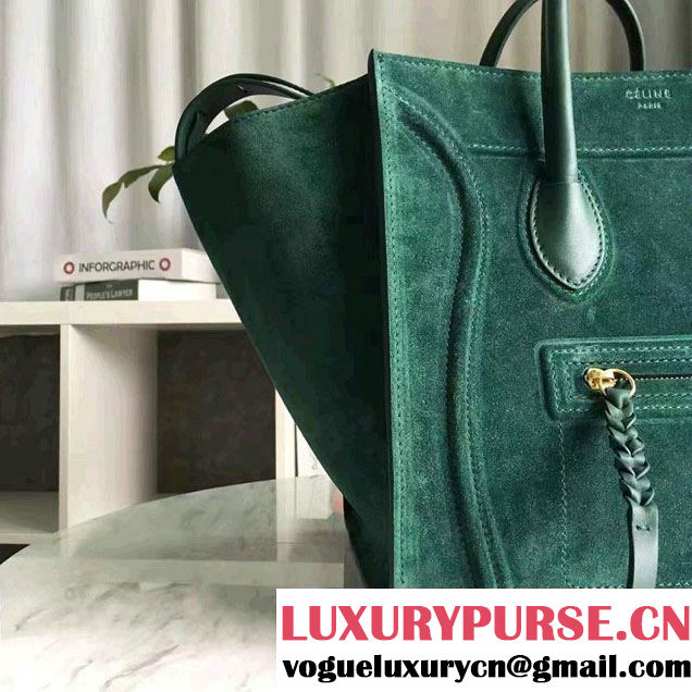 Celine Luggage Phantom Bag in Original Suede Leather 2017