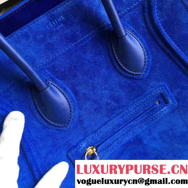 Celine Luggage Phantom Bag in Original Suede Leather 2017