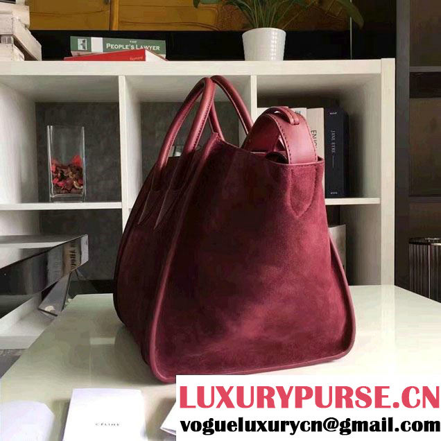 Celine Luggage Phantom Bag in Original Suede Leather 2017